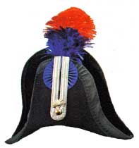 Cappello di grande montura da carabiniere (1833).