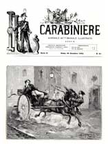 Il Carabiniere Guizzo Fortunato, con eroico slancio e grave suo pericolo, ferma un cavallo datosi a vertiginosa fuga, Agna (Padova), 3 novembre 1882.