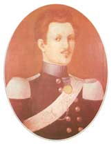 Il capitano Agostino Castelli, medaglia d'oro per la sua accanita battaglia contro i banditi sardi prima dell'Unità d'Italia.