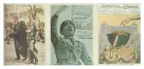 i funerali dei cancelliere austriaco Dolfuss, il duce Benito Mussolini, fondatore dell'imperoe Oro alla Patria, in una copertina della Domenica del Corriere.