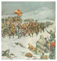 legionari italiani in Catalogna (Domenica del Corriere).