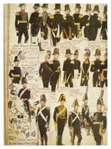 Divise dei Carabinieri del 1820 (originale all'Ufficio Storico SME).