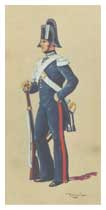 Figurino di Carabiniere a piedi di Alessandro Degai.