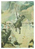 Il campo di Ras Mangascià a Senafè distrutto dal generale Baratieri (illustrazione Italiana, 1895).