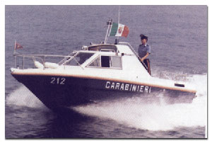 immagine che mostra una motovedetta classe 200