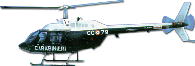 immagine che mostra un elicottero modello ab 206b1