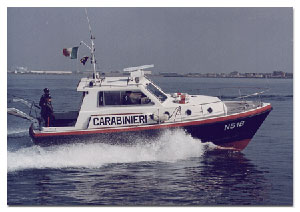 immagine della motovedetta classe N500 in navigazione