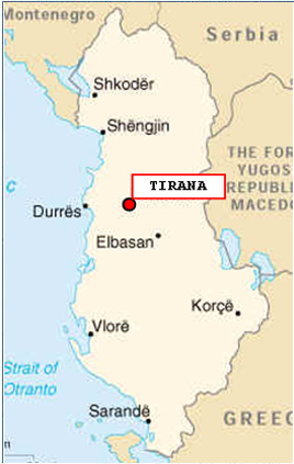 cartina Albania