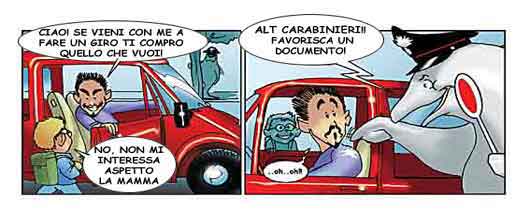 Un individuo si avvicina ad un bambino e gli chiede di salire in auto; Fidelio giunge in suo aiuto