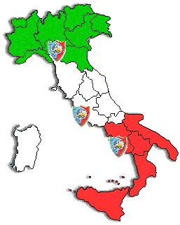 cartina dell'italia divisa in nord centro e sud