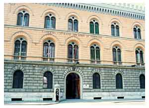 Facciata d'ingresso della Scuola Allievi di Roma