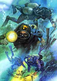 Pagina dx. mese luglio 1987 - I Carabinieri subacquei
