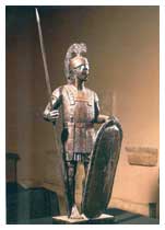 Ricostruzione dell'armatura di un legionario romano (Roma, Museo della Civiltà Romana)