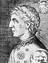 Ritratto di Cola di Rienzo (incisione del XVII secolo).