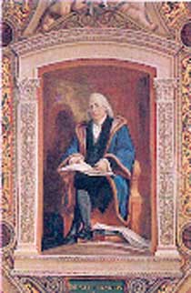 Un quadro raffigurante Benjamin Franklin