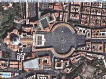 Lo Stato della Città del Vaticano, in un'immagine ripresa dall'alto