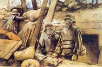 François Flameng, Soldati tedeschi con le maschere antigas (Parigi, Musée de l'Armée).