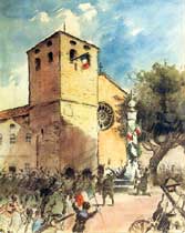 Italico Brass, Soldati italiani di fronte alla Chiesa di San Giusto
