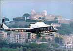 Elicottero AB412 in volo su Castel Gandolfo