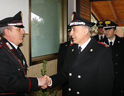 Il generale Siazzu viene ricevuto dal Comandante della Stazione di Tivoli Terme