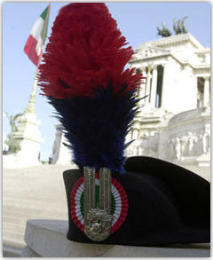 Cappello con pennacchio da Grande Uniforme Speciale dei Carabinieri