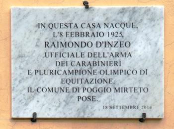 Targa commemorativa al Gen. Raimondo D'Inzeo