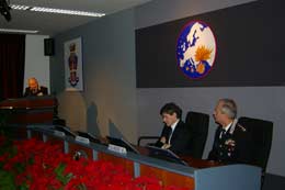 Il generale Liberti prende la parola nel corso della cerimonia