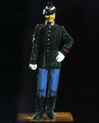 1876 - Carabiniere Guardia del Re in uniforme da campo - Figurino dipinto da Mario Mariani