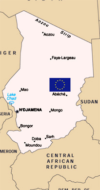 Mappa del Ciad