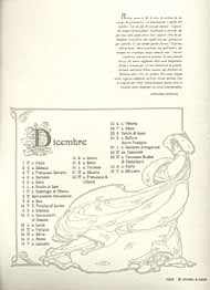 Mese di dicembre - pagina di sinistra