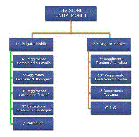 Immagine che mostra l'organigramma dell'organizzazione speciale