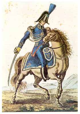 immaggine rappresentante un Carabiniere del Corpo dei Carabinieri Reali a cavallo .