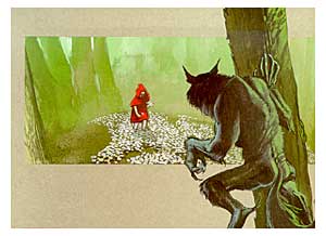 Cappuccetto Rosso - Il lupo spia Cappuccetto Rosso