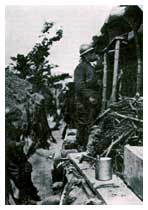 Trinceramenti di Carabinieri sul fronte della 1^ Guerra Mondiale.