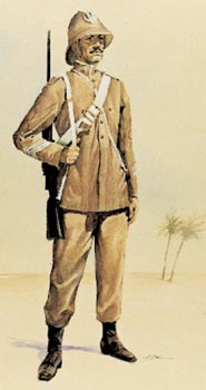 Brigadiere in uniforme coloniale (disegno di Giorgio Olivetti).