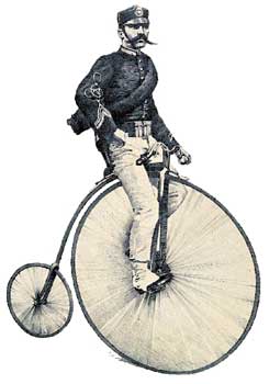 Giorgio Olivetti, 'Brigadiere ciclista con giubbone e mantellina affardellata' (1896)