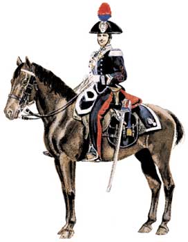1892: Carabiniere a cavallo.