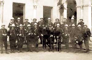 La Sezione mobilitata della Legione Carabinieri di Bologna in partenza per l'isola di Rodi (1912).