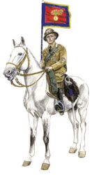 Carabiniere di Sezione mobilitata a cavallo