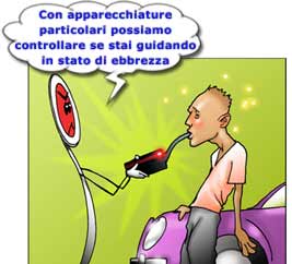 Con apparecchiature particolari possiamo controllare se stai guidando in stato di ebbrezza.