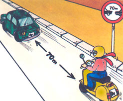 Vignetta raffigurante il distanziamento minimo obbligatorio.