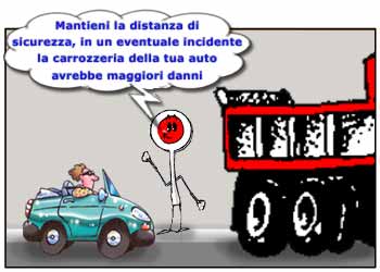 Vignetta "Distanza di sicurezza". 