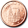 Moneta spagnola da 2 centesimi di Euro