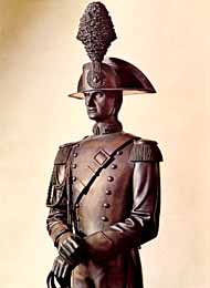 Statua in bronzo di Maresciallo in grande uniforme 1970 scultura di Antonio Berti
