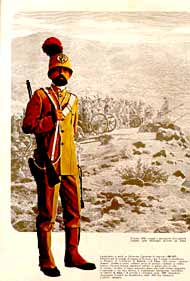 Carabiniere a piedi in Uniforme Coloniale di marcia (1889-1901)