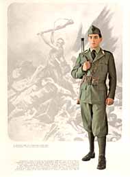 Carabiniere a piedi in Uniforme da campagna (1940-1943)