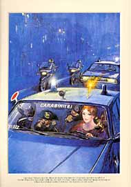 L'Italia al volante di una autoradio dei Carabinieri 