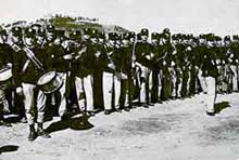 La Fanfara della Legione Allievi alla periferia nord di Roma 1890 circa