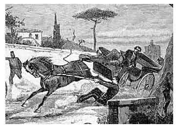 Il carabiniere Boninsegni Annunziato, dimentico della propia vita e sfidando supremo rischio, affronta e ferma un cavallo imbizzarrito