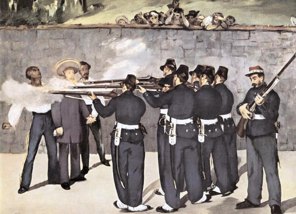 Celebre dipinto della "Fucilazione di Massimiliano" di Edouard Manet
